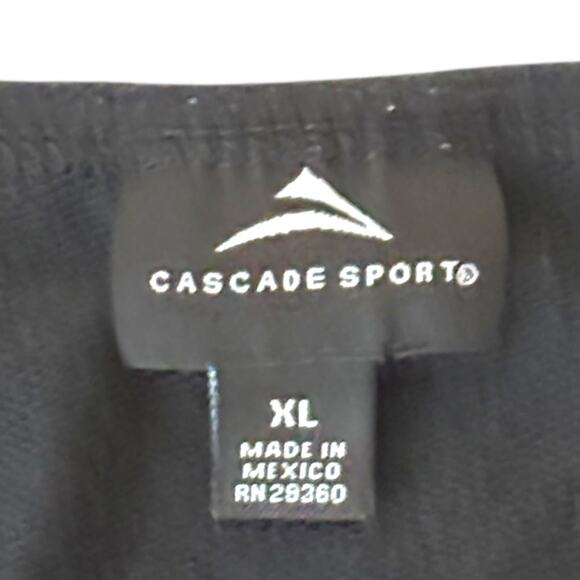 Cascade Sports Active Tank Top - L/XL - Black w/ Pink Floral Design - Athleisure - Picture 7 of 8